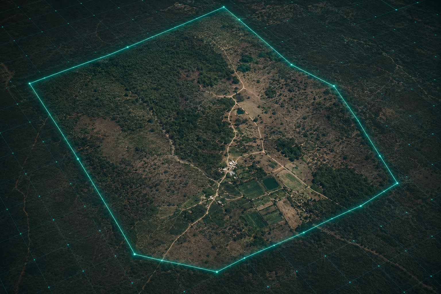 Levantamento de georreferenciamento rural em propriedade na Bahia