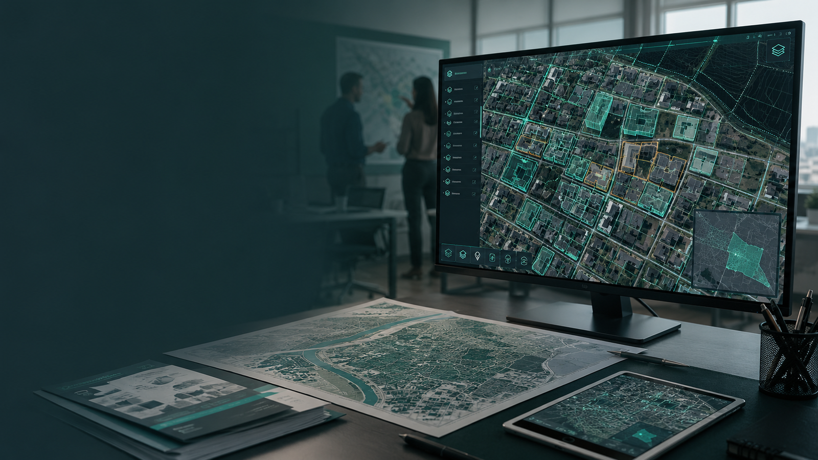 Cadastro multifinalitário com mapa urbano digital para atualização de IPTU municipal