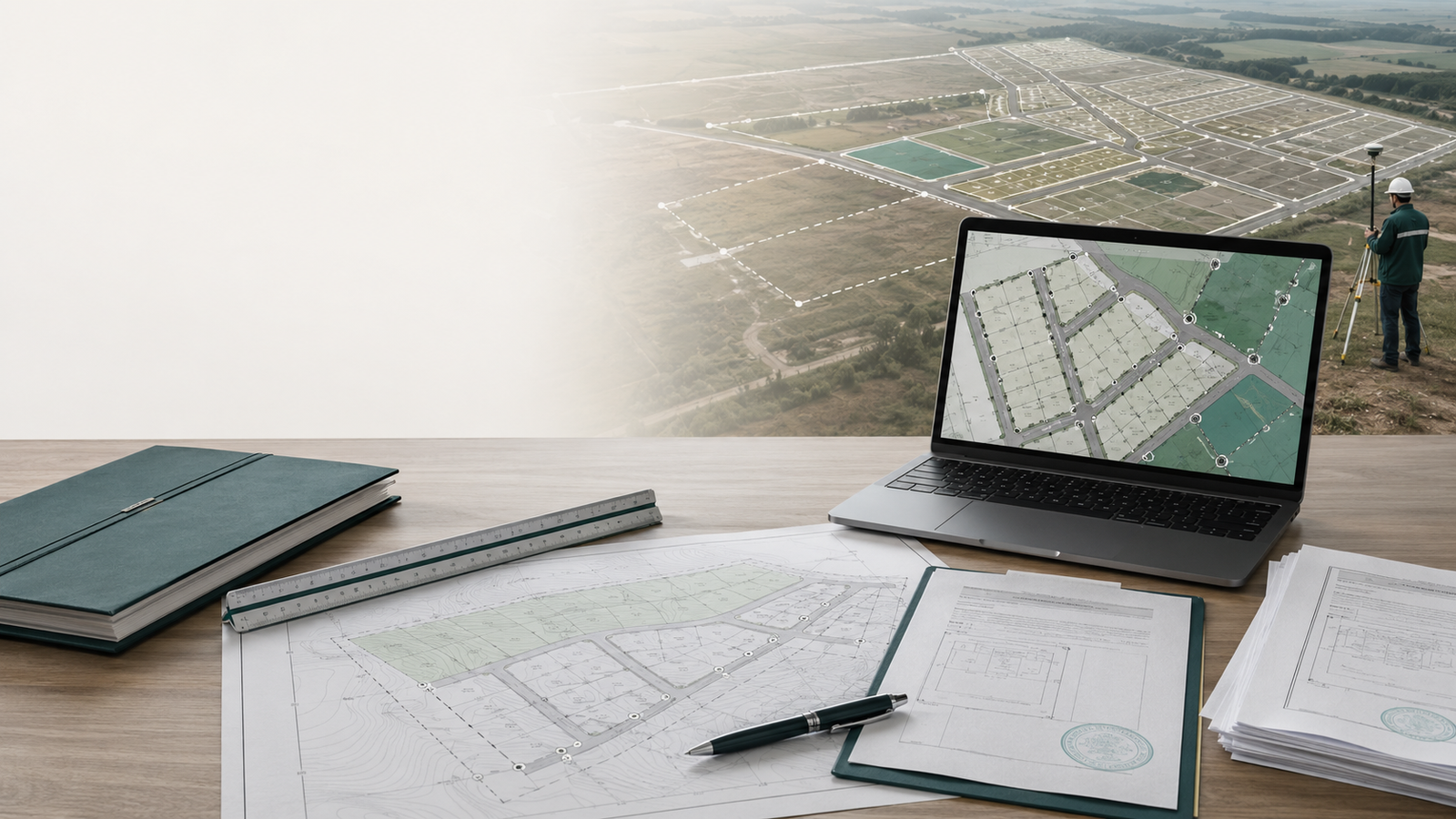 Planta técnica e mapa cadastral para regularização de loteamento em cartório